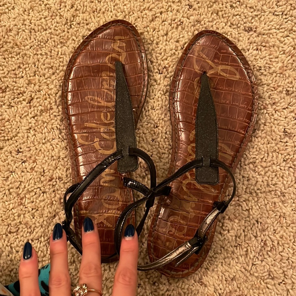 Sparkly black Sam Edelman sandals size 7.5
